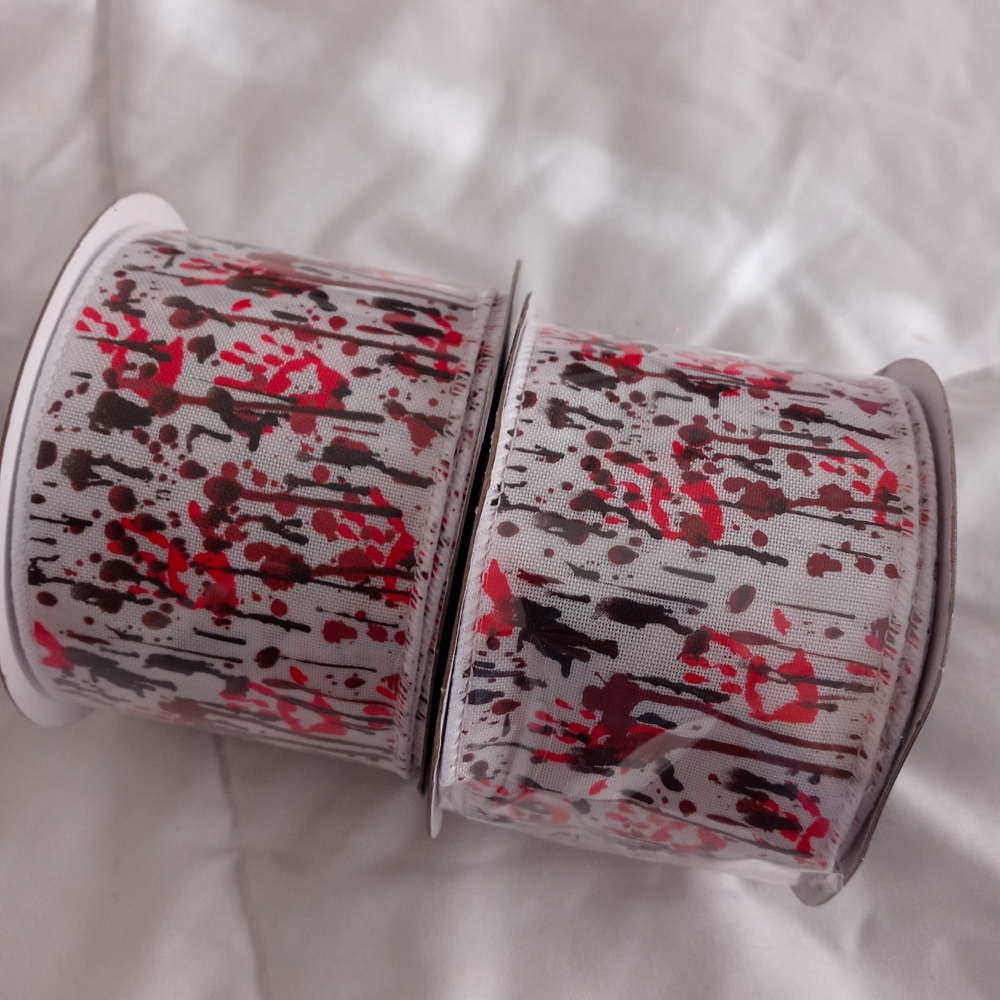 Celebrate It Red and Black Patterned Ribbon